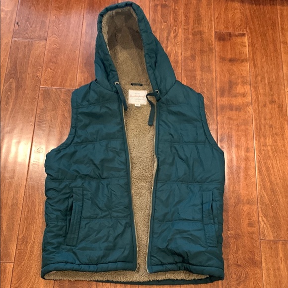 Weatherproof Other - Weatherproof Hooded Vest - Teal and Beige